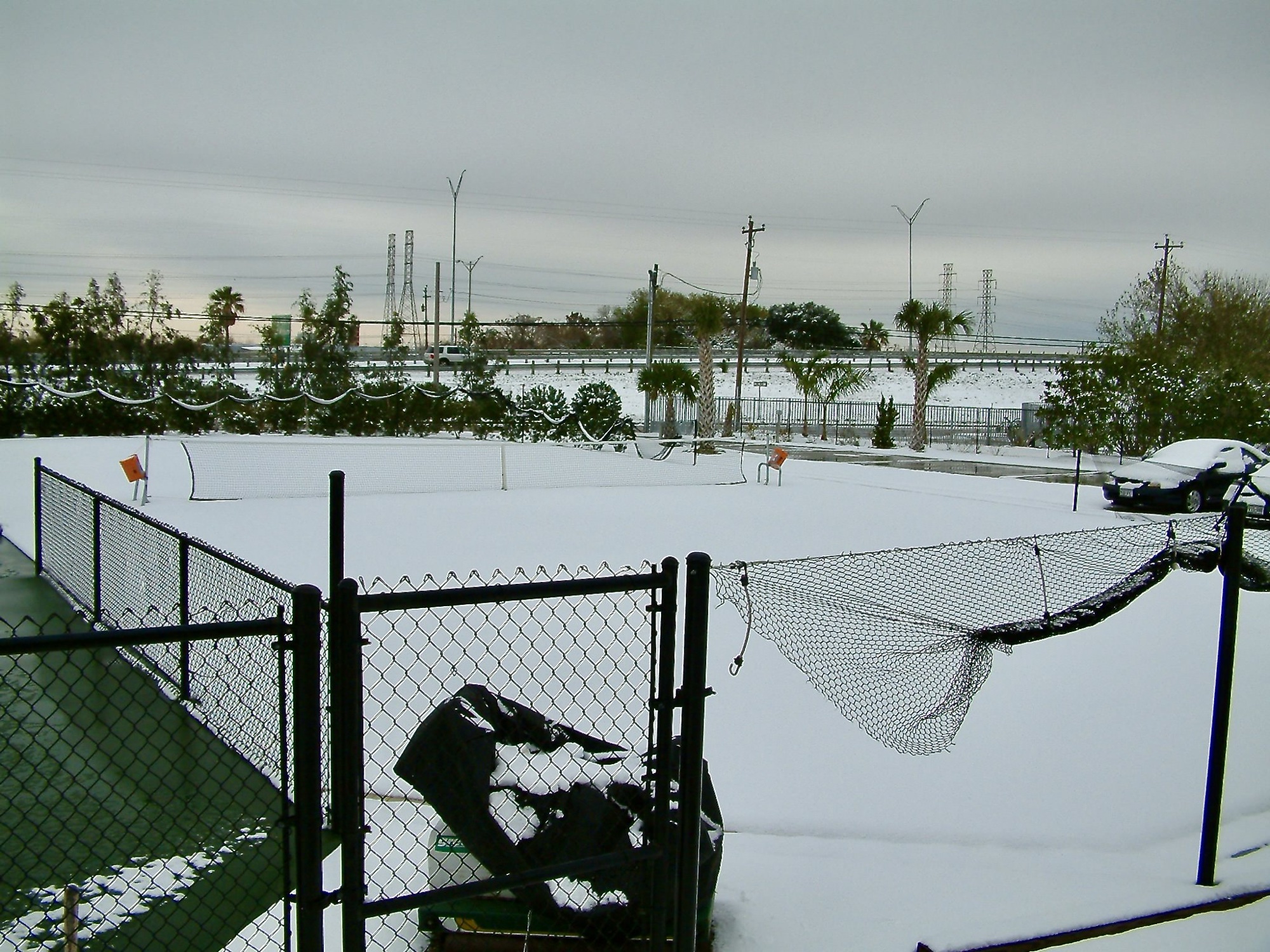 Snow on the court